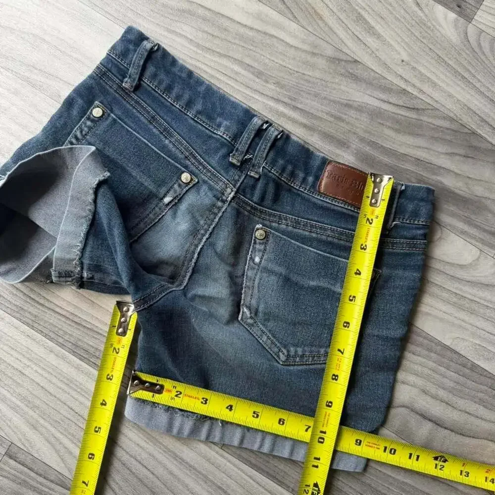Paris Blues Vintage Y2K Low Rise Denim Cuffed Denim Shorts